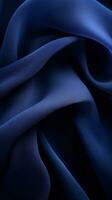 an image of a dark blue fabric on a black background generative ai photo