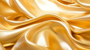an image of a golden silk fabric generative ai photo