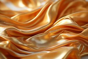 an image of a golden satin fabric generative ai photo