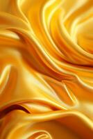 an image of a golden satin fabric generative ai photo