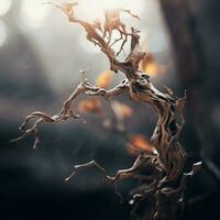 an image of a tree with branches and leaves generative ai photo