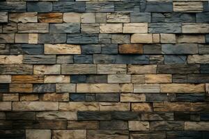 an image of a wall made of stone blocks generative ai photo