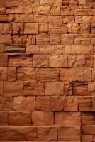 an image of a wall made of red bricks generative ai photo