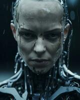an image of a woman in a robot suit generative ai photo