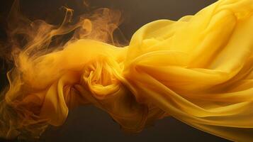 an image of a yellow cloth with smoke coming out of it generative ai photo