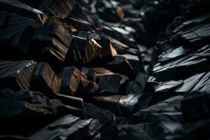 an image of black rocks in the dark generative ai photo