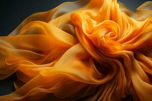 an image of an orange fabric on a black background generative ai photo