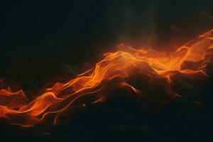 an image of flames and smoke on a black background generative ai photo