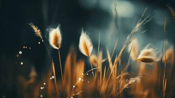 an image of some tall grasses in a field generative ai photo