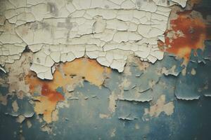 an old peeling paint on a wall generative ai photo