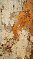 an old peeling paint wall with holes and peeling paint generative ai photo