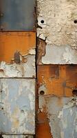 an old rusty wall with peeling paint and peeling paint generative ai photo