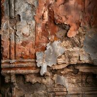 an old wall with peeling paint and peeling paint generative ai photo