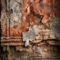 an old wall with peeling paint and peeling paint generative ai photo