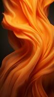 an orange and black background with a flowing fabric generative ai photo