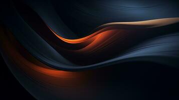 an orange and black background with waves generative ai photo