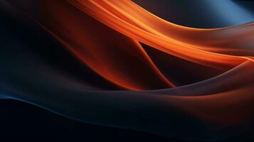 an orange and black background with waves generative ai photo