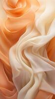 an orange and white fabric is shown in this photo generative ai