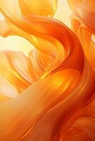 an orange and yellow abstract background with swirls generative ai photo
