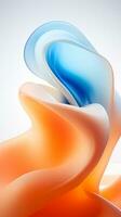 an orange blue and white abstract background generative ai photo