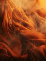 an orange cloth with smoke coming out of it generative ai photo