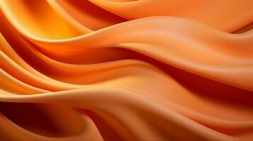 an orange fabric background with wavy lines generative ai photo