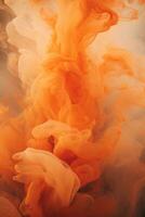 an orange liquid is being sprayed into the air generative ai photo