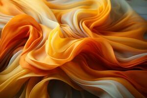an orange yellow and white fabric generative ai photo