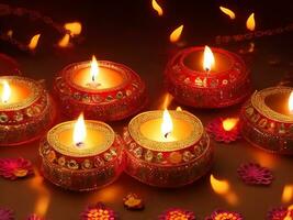 Happy Diwali Background AI Generated Image photo