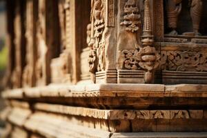 carvings on the side of a building in india generative ai photo