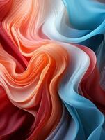 colorful abstract background with red blue and white fabric generative ai photo