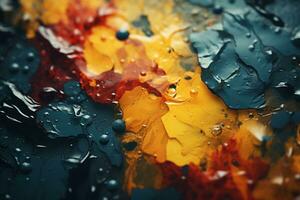 colorful abstract background with water droplets generative ai photo