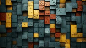 colorful abstract background with blocks of different colors generative ai photo