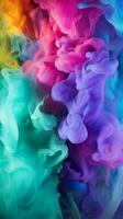 colorful ink in water abstract background stock photo generative ai