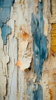 colorful peeling paint on the wall of an old building generative ai photo