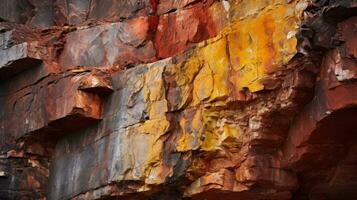 colorful rock formations in australia generative ai photo