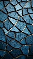 cracked blue tile background stock photo generative ai