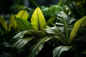 green leaves on a plant generative ai photo
