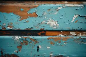 old paint peeling off of a wooden door with peeling paint generative ai photo