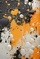 orange black and white paint generative ai photo