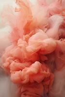 pink and white smoke floating in the air generative ai photo