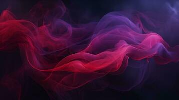 red and purple smoke on a black background generative ai photo