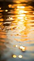 sunlight reflected on the surface of the water generative ai photo