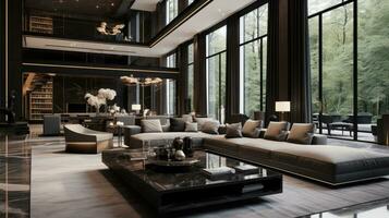 luxury modern living room interior design photo