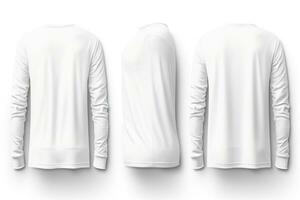 conjunto de blanco frente y espalda ver tee camisa de entrenamiento suéter foto