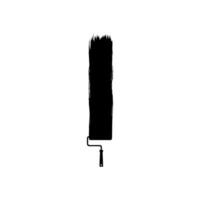 Paint Roller and Brush Stroke Silhouette, can use for template, lay out, background, art illustration,  advertisement space, or graphic design element. Vector Illustration