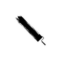 Paint Roller and Brush Stroke Silhouette, can use for template, lay out, background, art illustration,  advertisement space, or graphic design element. Vector Illustration