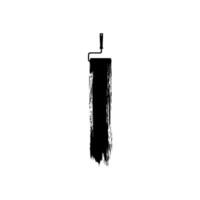 Paint Roller and Brush Stroke Silhouette, can use for template, lay out, background, art illustration,  advertisement space, or graphic design element. Vector Illustration