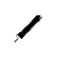 Paint Roller and Brush Stroke Silhouette, can use for template, lay out, background, art illustration,  advertisement space, or graphic design element. Vector Illustration