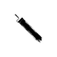 Paint Roller and Brush Stroke Silhouette, can use for template, lay out, background, art illustration,  advertisement space, or graphic design element. Vector Illustration